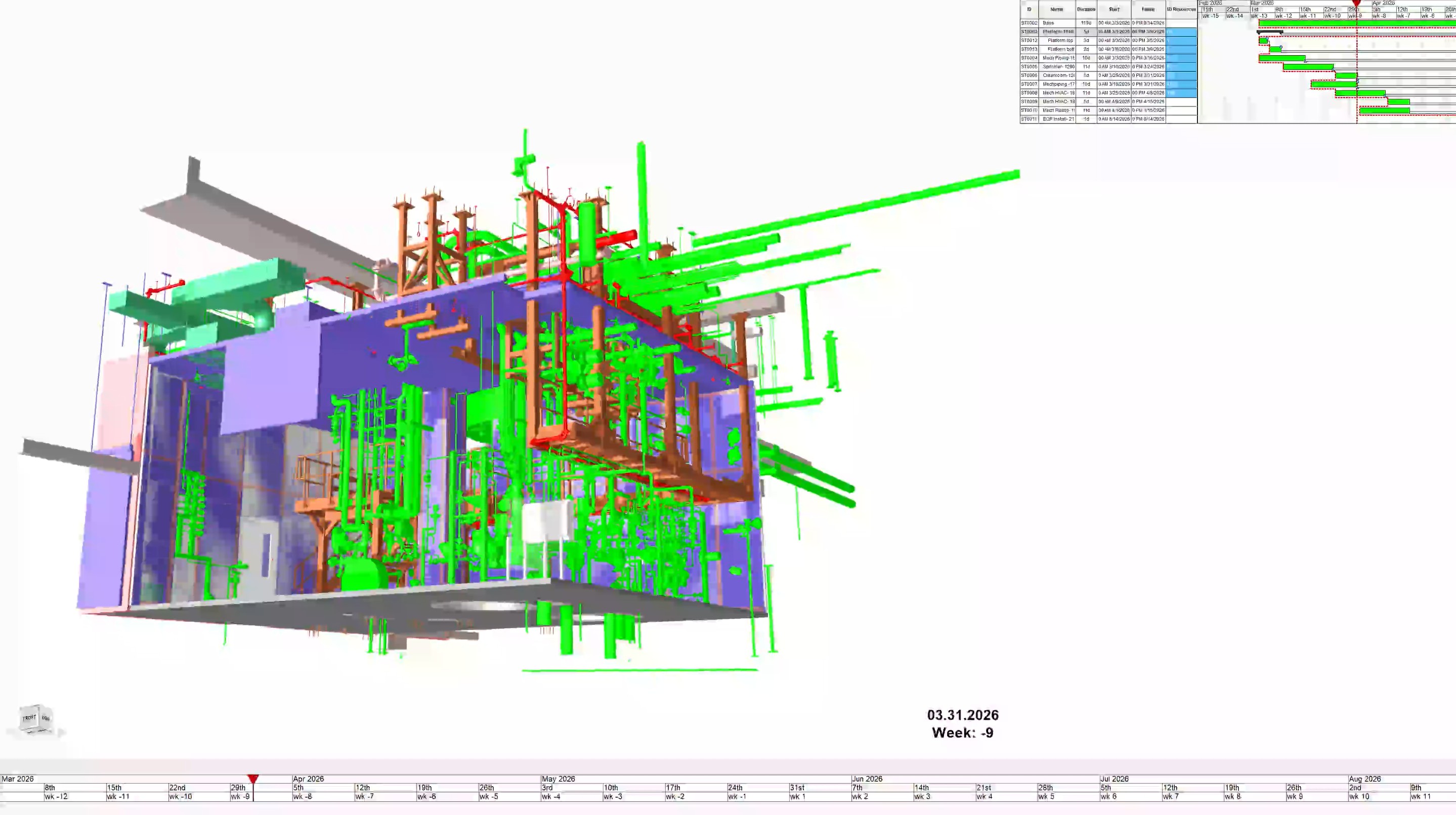 4D BIM Animation & Construction Sequencing for Data Center Projects